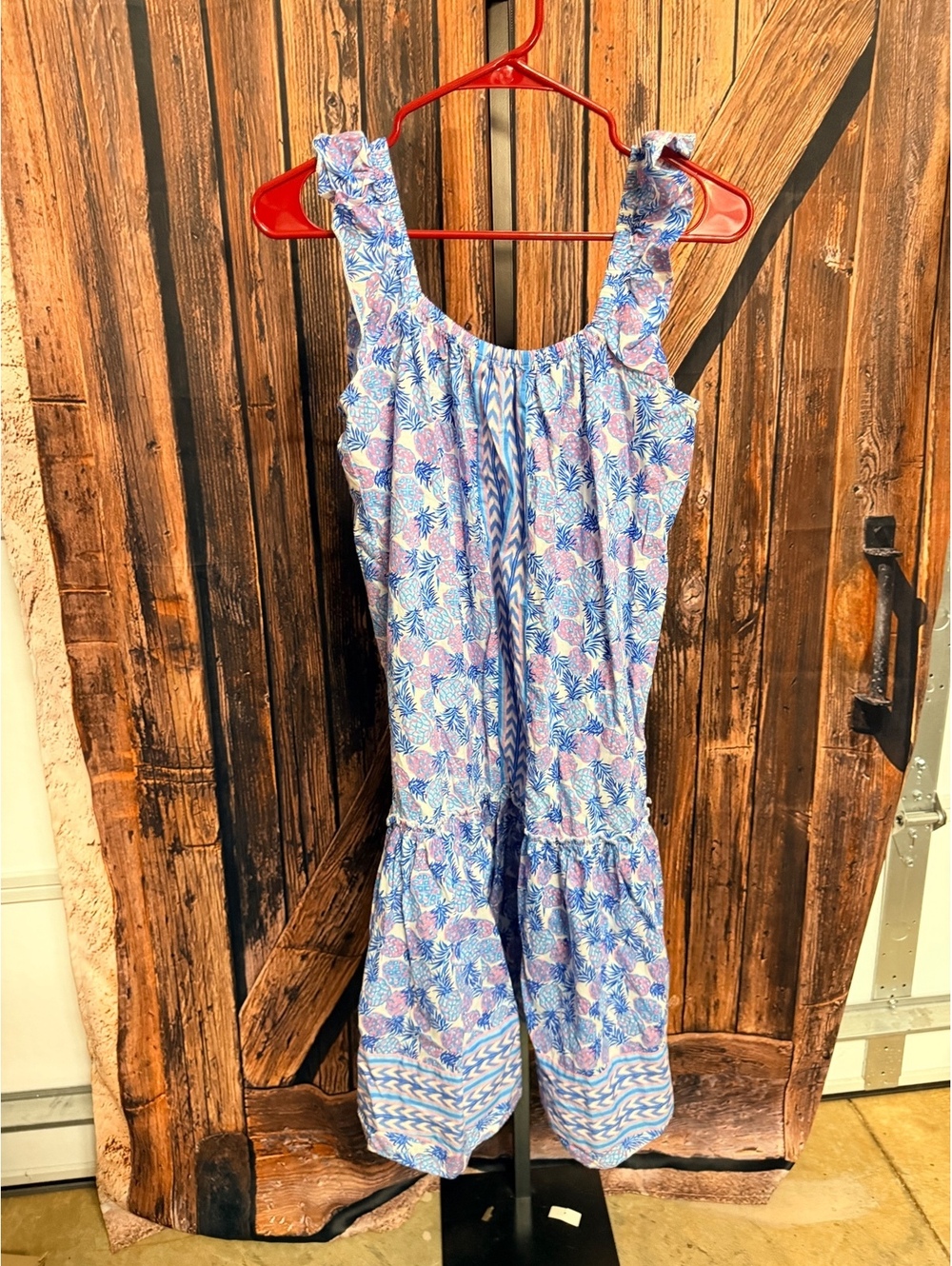 Simply Southern Collection pineapple Print Sleeveless Dress Medium